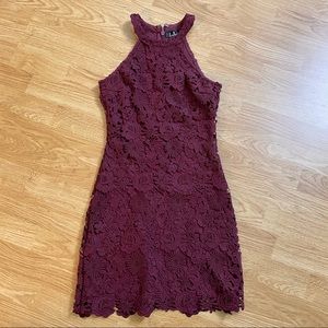 Lulu’s Maroon Lace Dress